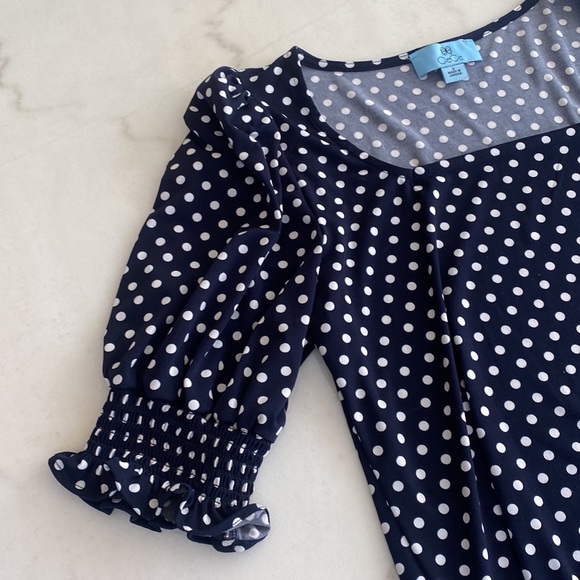 Navy with white polka dots - Picture 2 of 3